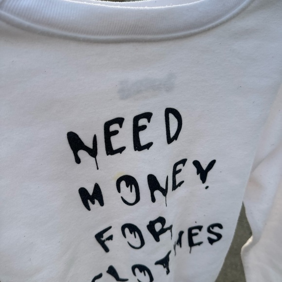 SWANK White Graphic Sweatshirt Size L (Has some stains as pictured) SAME DAY💨🛫📦 - Picture 11 of 11